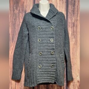 GAP Gray 52% Lambswool Cowl Neck Sweater Size Large!